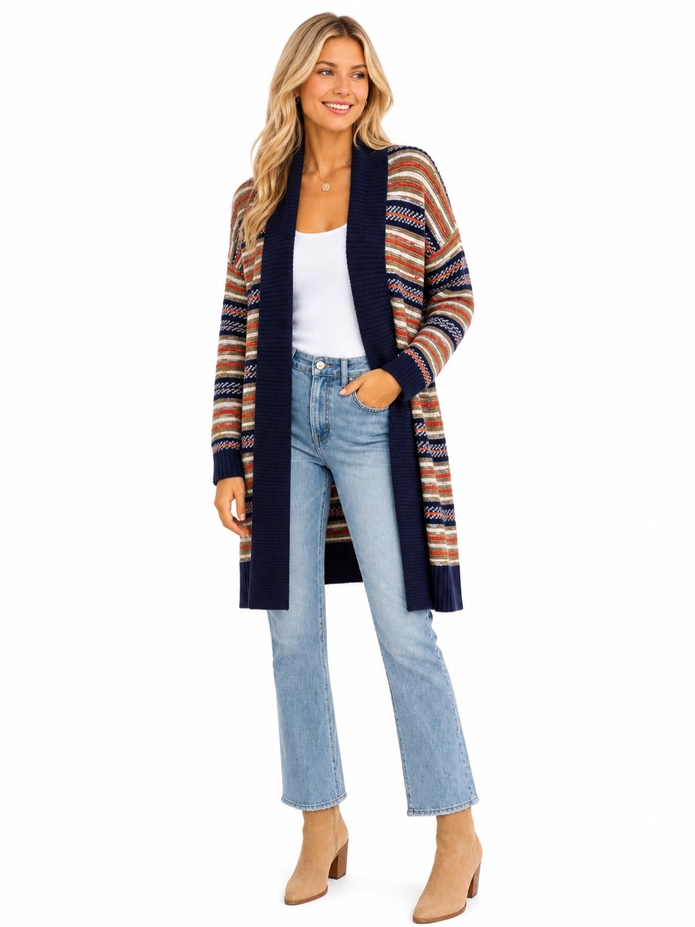 Diane von Furstenberg Taletha Mixed Knit Cardigan XS